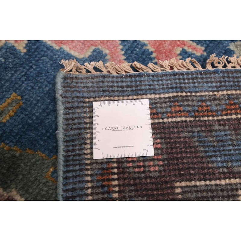 ECARPETGALLERY Hand-knotted Modern Oushak Dark Blue Wool Rug - 9'11 x 14'0