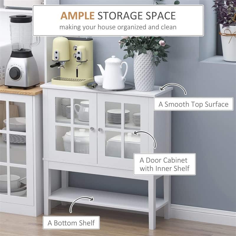 Modern Sideboard Buffet Cabinet - 31.5" L x 11'W x 33" H