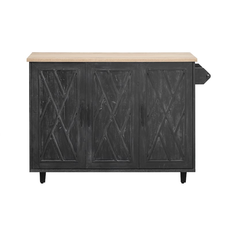 Mobile Kitchen Island Cart with Drop Leaf, Rolling Island Cart on Wheels, Storage Shelves & Towel Rack, Portable Kitchen Cabinet