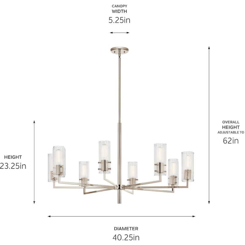 Kichler 52680 Velestino 8 Light 41" Wide Chandelier