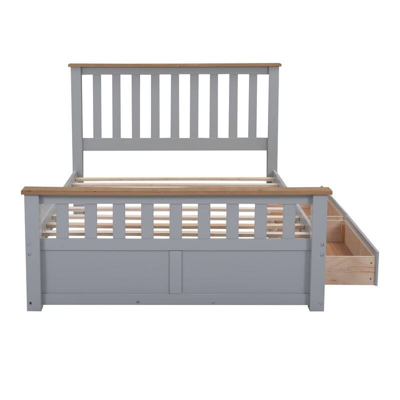 3-Pieces/1-Piece Bedroom Sets Full/Queen Size Platform Bed with Nightstand(USB Charging Ports) and 6-Drawer Storage Chest
