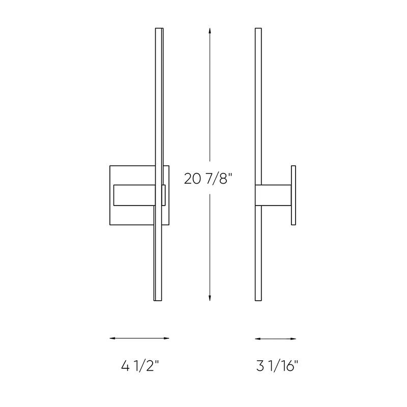 DALS Lighting Indoor Outdoor Sleek LED Wall Sconce