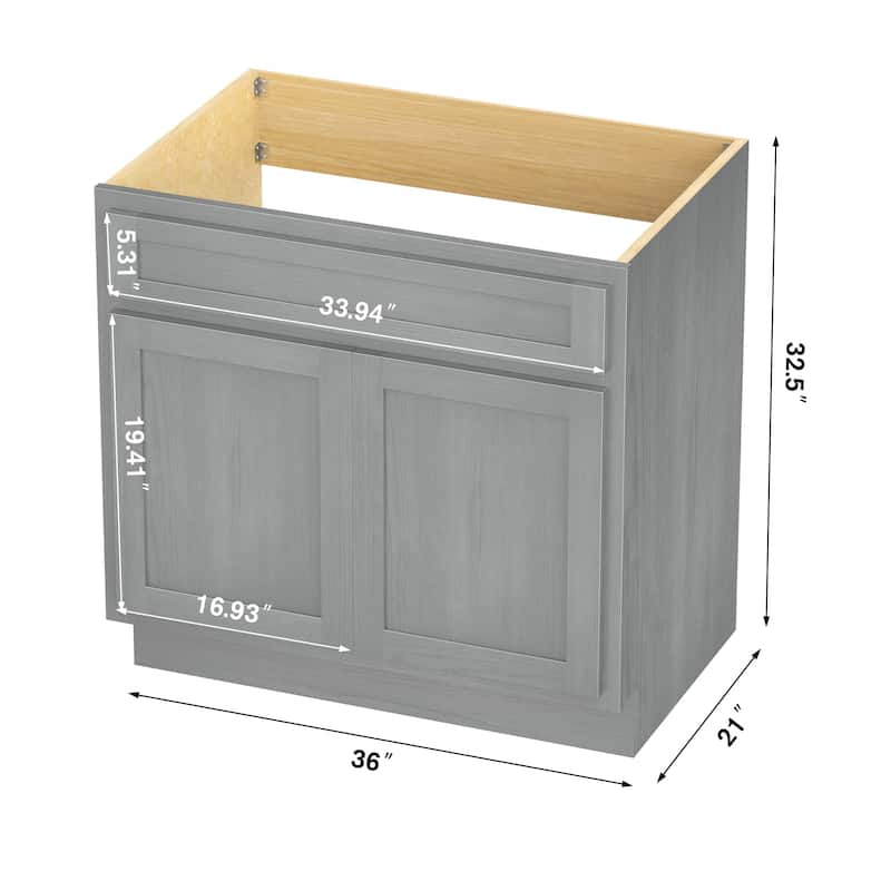 Vanity Art 36 Inch Single Sink Bathroom Vanity Cabinet