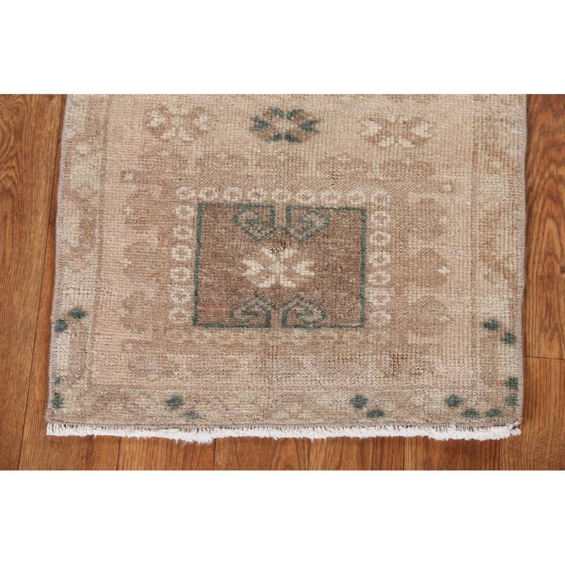 Antique Look Anatolian Turkish Oriental Rug Hand-knotted Wool Carpet - 1'7" x 2'10"