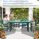 preview thumbnail 16 of 94, 6-Piece HDPE Outdoor Dining Table Sets with Umbrella Hole - 1-Table 4-Chairs-1-Bench