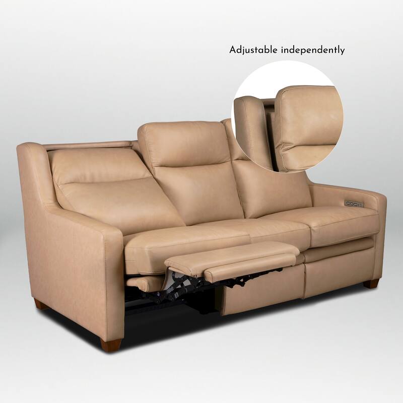 Genuine Leather Recliner Sofa 78" Triple-Motor Power Zero-Wall Reclining 3-Seat Sofa with USB&USB-C Port