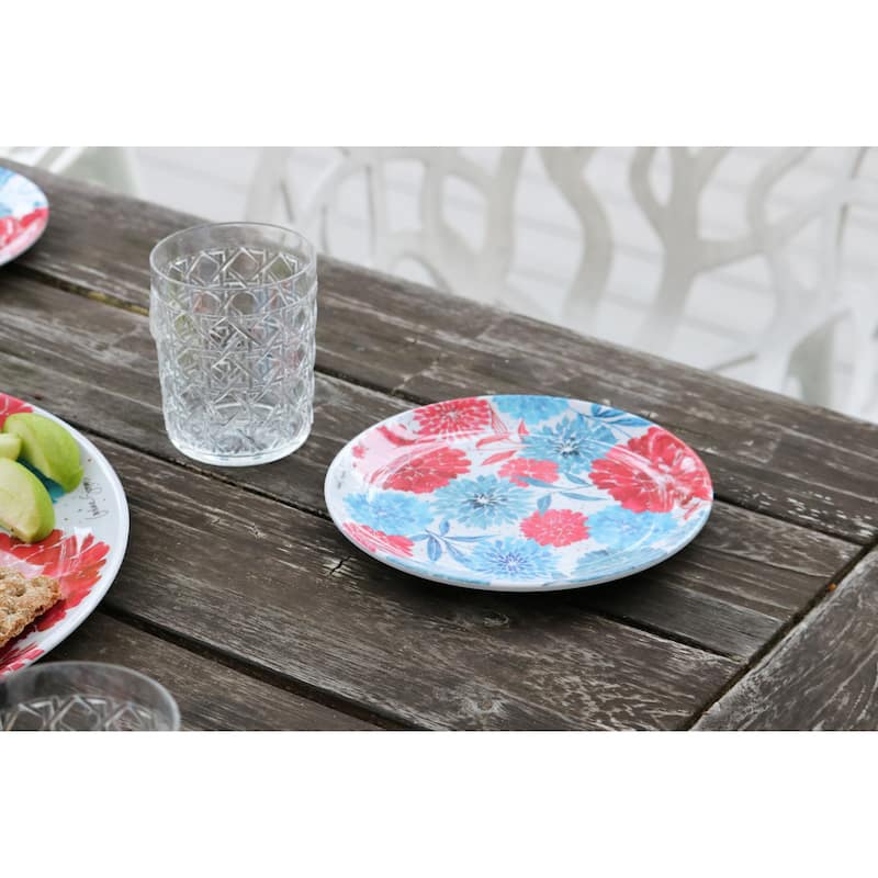 Fourth Of July Floral Dessert Plate, Set of 4 - Set of 4