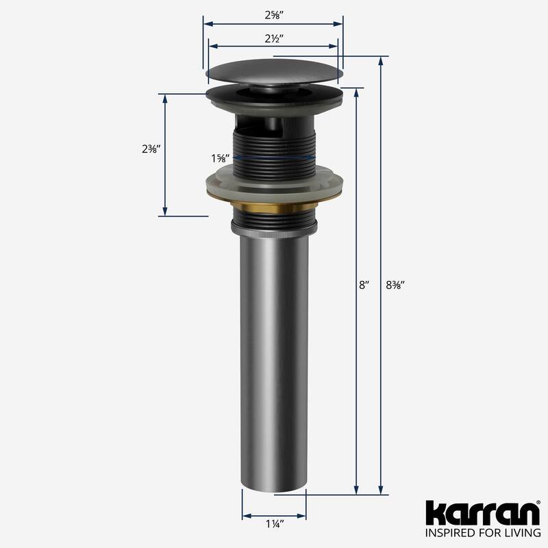 Karran USA PUOF25 Karran PUOF25 Pop-Up Vanity Bowl Drain with Overflow