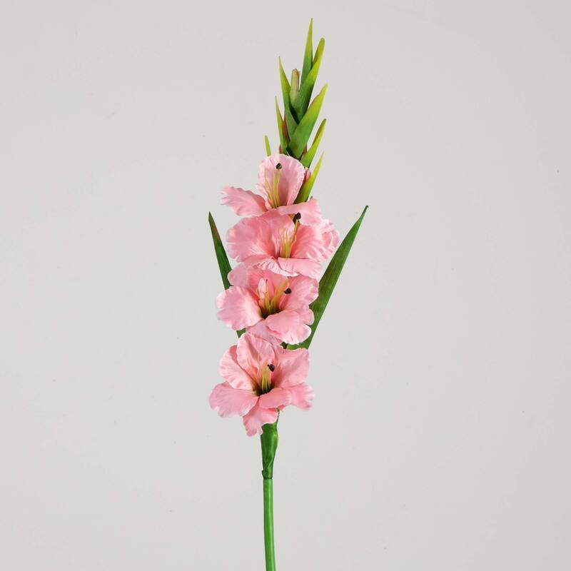Gladiolus Artificial Floral Stem Sprays - 45" - Set of 3 - Pink