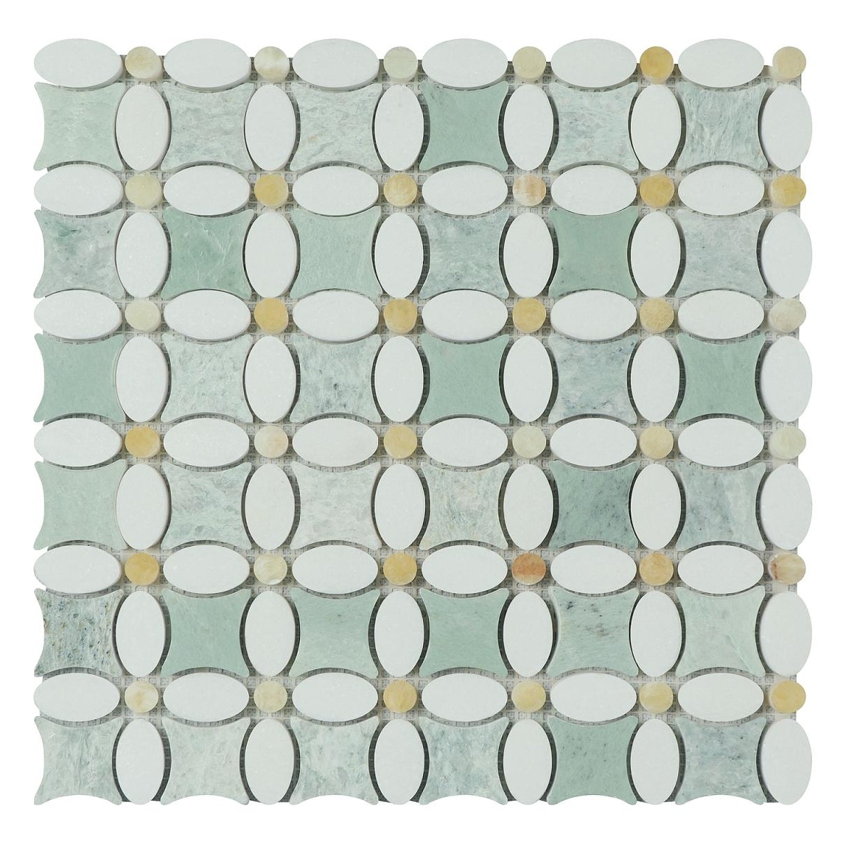 Ming Green Marble Novelty Mosaic Wall & Floor Tile - Case (10 Sheets)