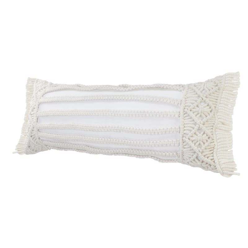 Sevita Hand Made Macrame Indoor Outdoor Throw Pillow