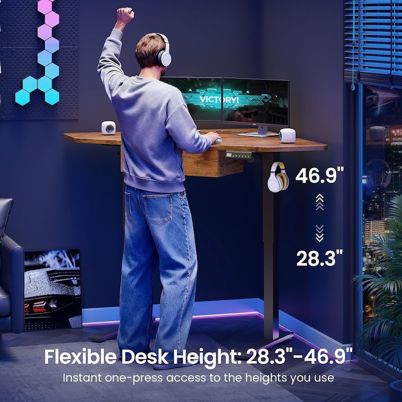 Small Corner Desk Triangle Computer Desk Corner Electric Standing Desk