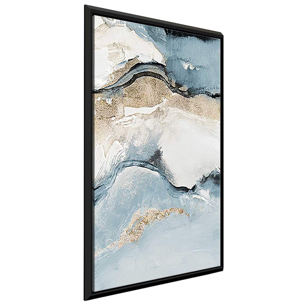 "Blue Crystalline" Print on Floating Canvas