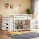 preview thumbnail 14 of 23, Twin Loft Bed with Drawer Cabinet, Shelf Cabinet and Pulling-Out Desk