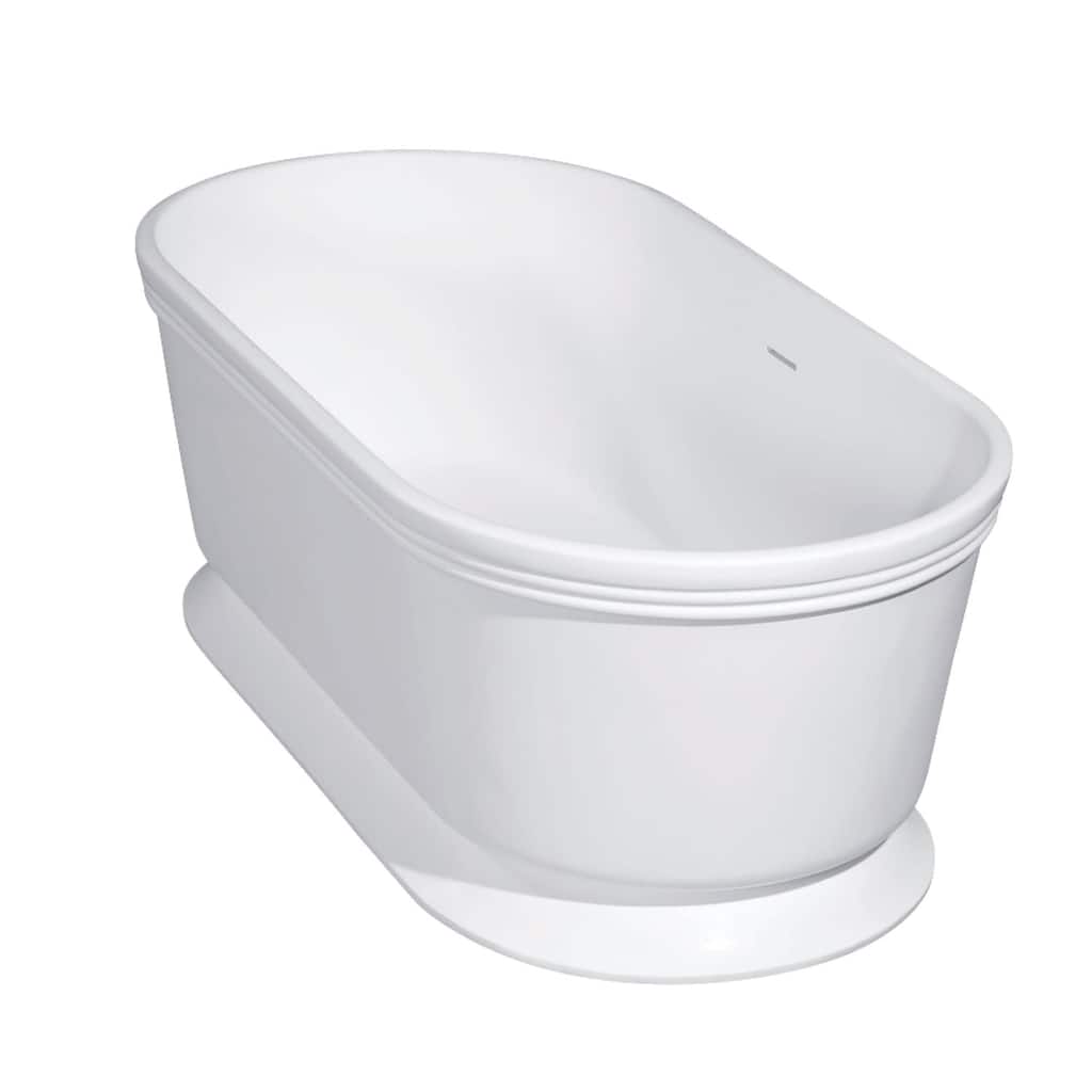Kingston Brass VRTDE593023 Arcticstone 59" Free Standing Solid Surface