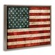 preview thumbnail 12 of 26, Stupell US American Flag Wood Textured Design Floater Frame - Red
