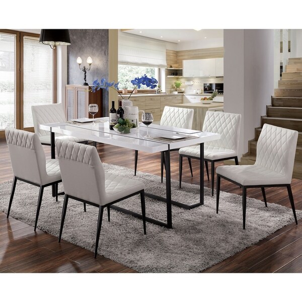 White 7 best sale piece dining set