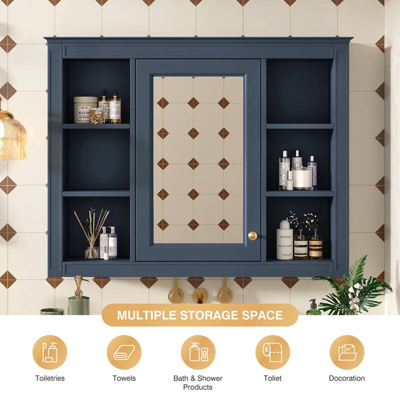 35'' x 27.5'' Medicine Cabinet, Wall Mounted Bathroom Storage Cabinet(Not Include Bathroom Vanity )