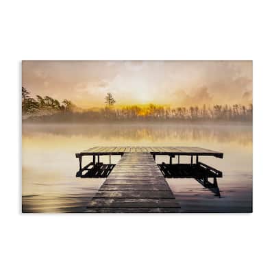 Stupell Summer Sunrise Dock Canvas Wall Art Design By Mike Calascibetta