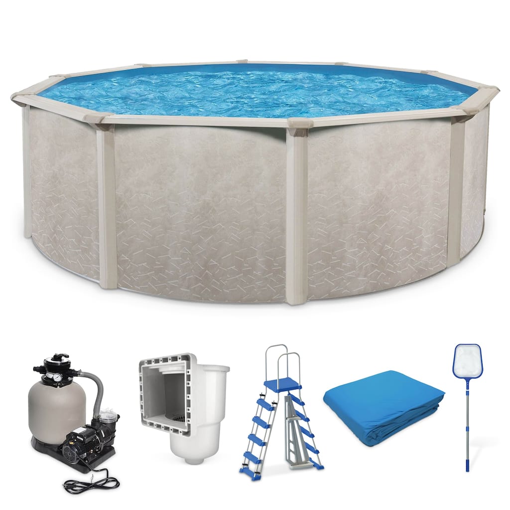 Aquarian Phoenix 24' x 52" Above Ground Swimming Pool with Pump and Ladder - 376