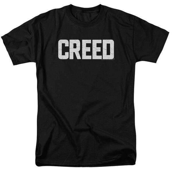 Shop Creed Cracked Logo Mens Short Sleeve Shirt Black Large