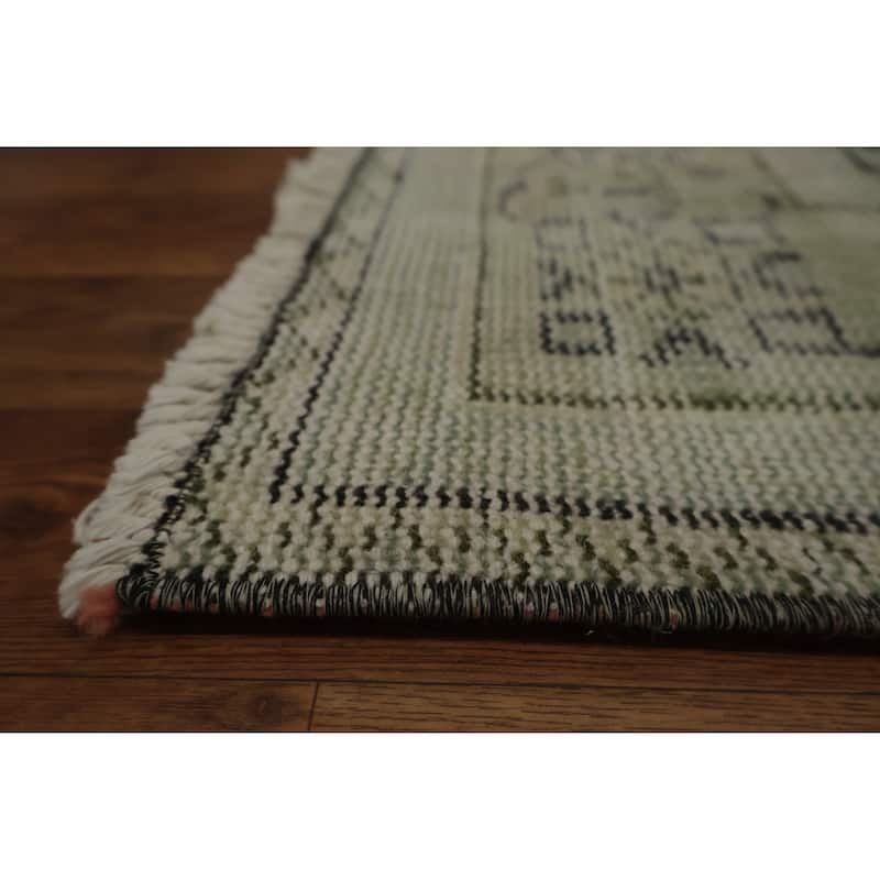 Hand Knotted Oriental 100% Wool Carpet Transitional Traditional Beige & Ivories Anatolian Area Rug - 9' 6'' X 5' 10''