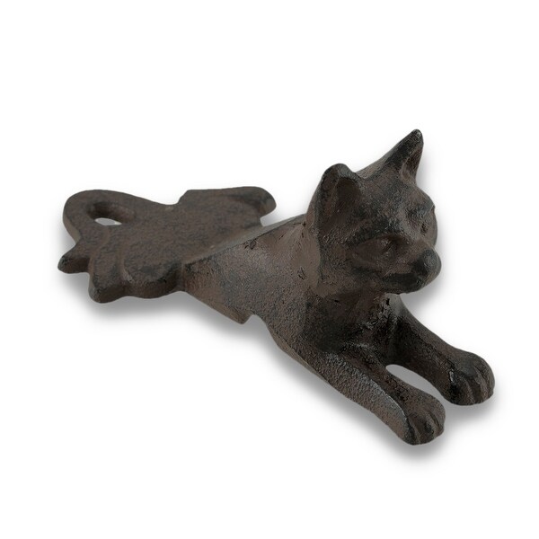 Shop Rust Finish Cast Iron Cat Door Stop Wedge 2 5 X 6 X 3