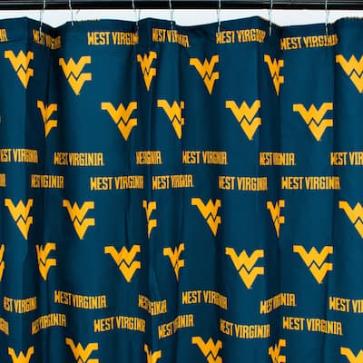 West Virginia Mountaineers Printed Shower Curtain Cover - 70" x 72"