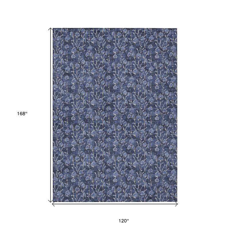 HomeRoots Floral Transitional Rectangle Outdoor Rug