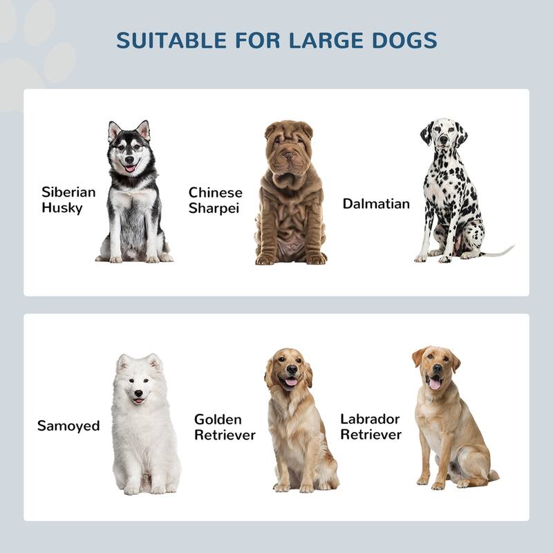 PawHut Large Elevated Dog Bowls with Storage Cabinet Containing Large 44L Capacity, Raised Dog Bowl Stand