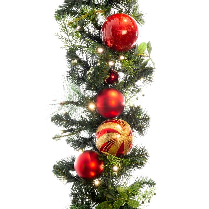 9 ft. Artificial Christmas Garland with Lights - Christmas Classic - Gold
