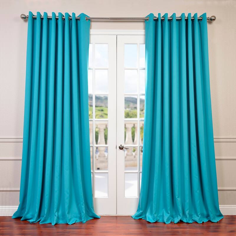 Exclusive Fabrics Extra Wide Room Darkening Grommet 96-inch Curtain (1 Panel)