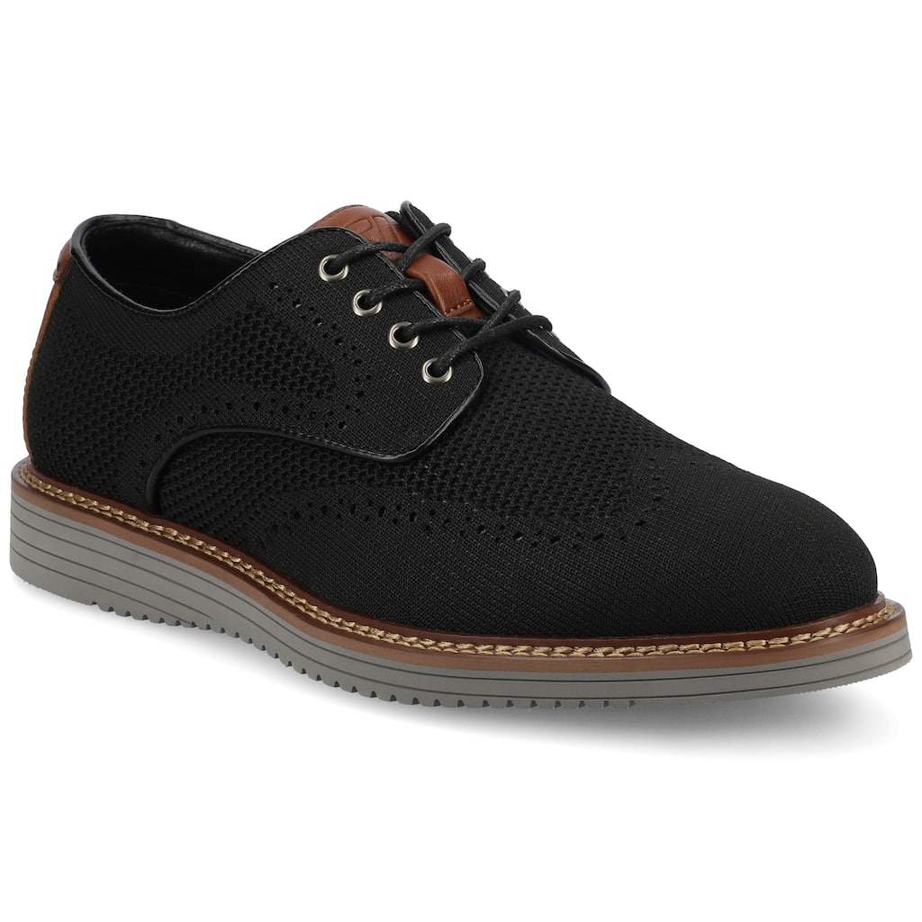 Vance Mens Whitaker Casual Knit Hybrid Wingtip Dress Shoe