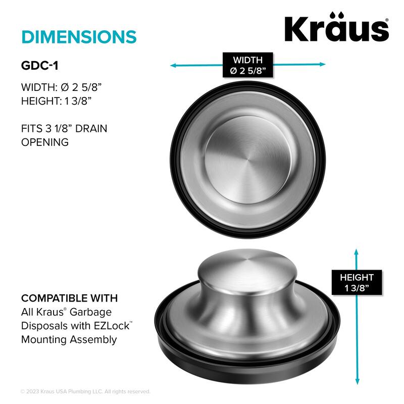 KRAUS Universal Kitchen Sink Stopper for Garbage Disposals