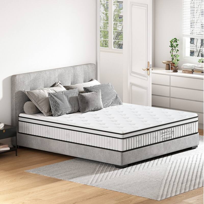 Spruce & Spring 12 in Medium Firm Hybrid Memory Foam Mattress Motion Isolation