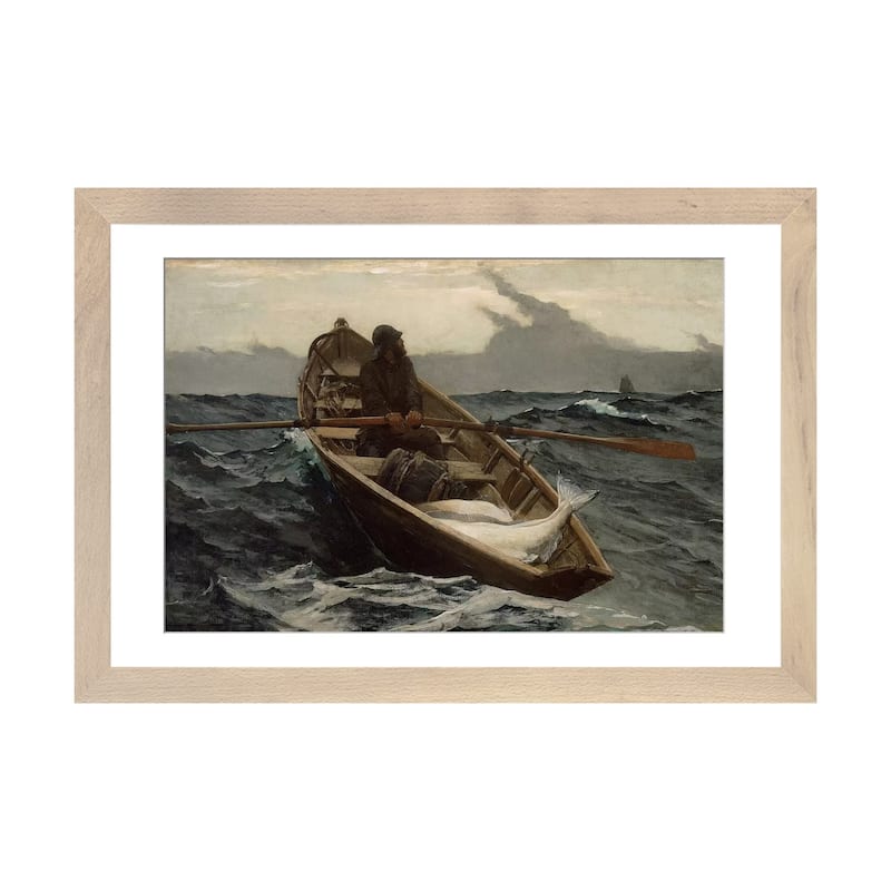 iCanvas "The Fog Warning" by Winslow Homer - Natural - 16x24x1