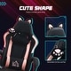 preview thumbnail 4 of 16, HOMCOM Racing Gaming Chair with Cat Ears, Reclining Faux Leather Computer Chair with Footrest