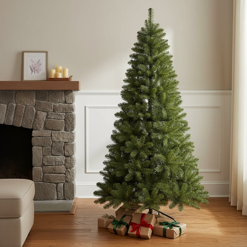 HomeRoots 9' Full Fraser Fir Christmas Tree - Green - 7 Foot