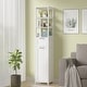 preview thumbnail 1 of 24, VECELO Tilt Out Laundry Hamper Cabinet with Laundry Baskets Hamper Bathroom Storage Cabinet Laundry Cabinet with Drawer 5-Tier - White