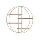 preview thumbnail 9 of 14, Montfort Round Modern Metal and Wood 4-tier Hanging Wall Shelf