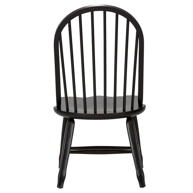 Treasures Rustic Oak Black Bow Back Side Chair (Set of 2)