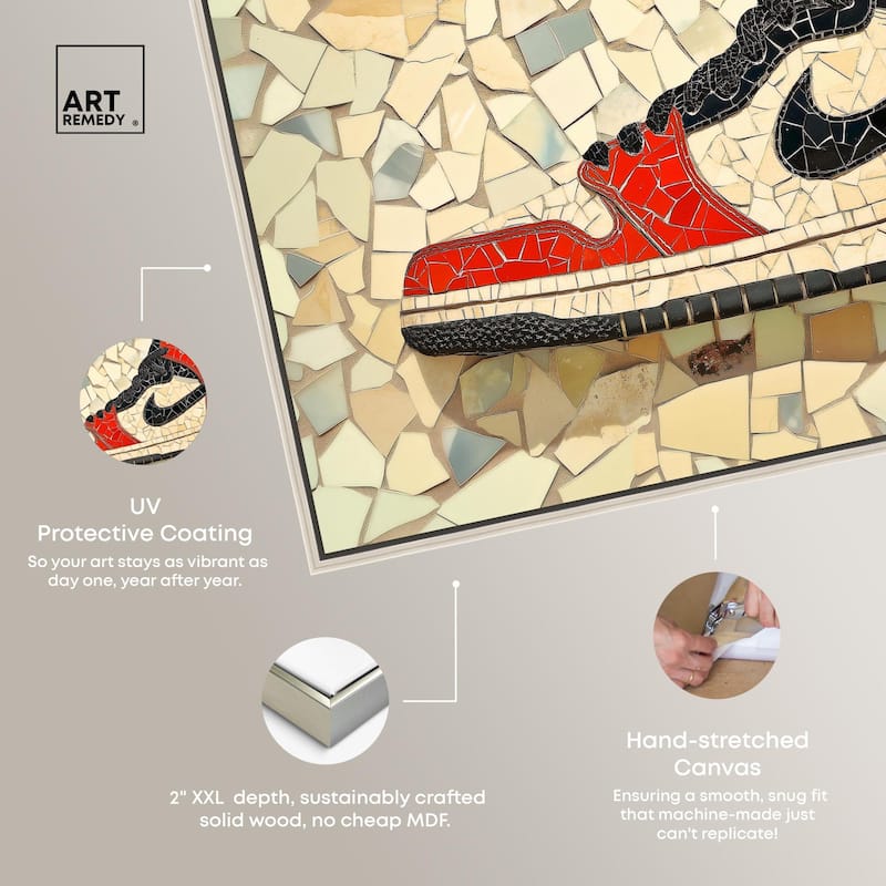 Mosaic Sneaker Canvas by Art Remedy