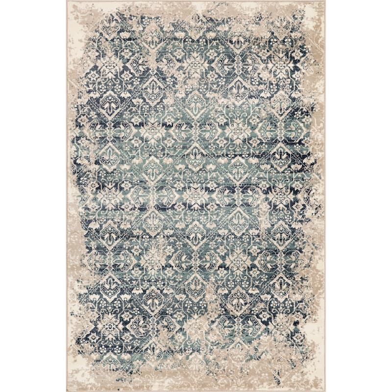 Domani Marrakesh Vintage Medallion Rug - 5'3" x 7'8" - Navy