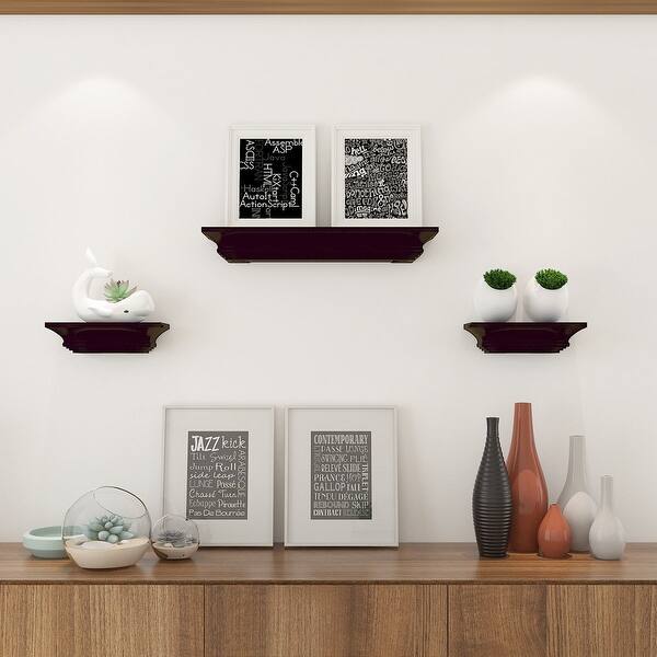Shop Costway Set Of 3 Fireplace Mantel Shelf Ledge Floating Wall