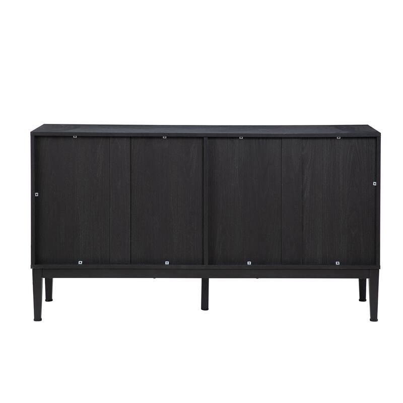 Senin Modern Herringbone Sideboard with Metal Frame Legs by HULALA HOME