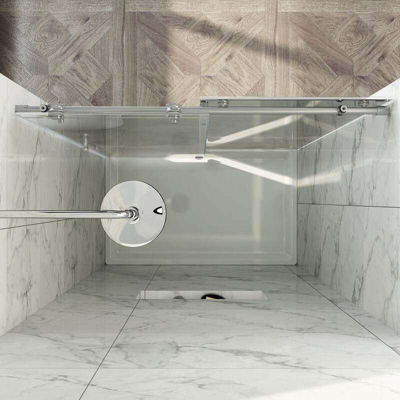 ELEGANT Frameless Sliding Shower Door 60" W x 76" H in Chrome