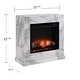 preview thumbnail 28 of 43, Dejon Contemporary White Stone Electric Fireplace