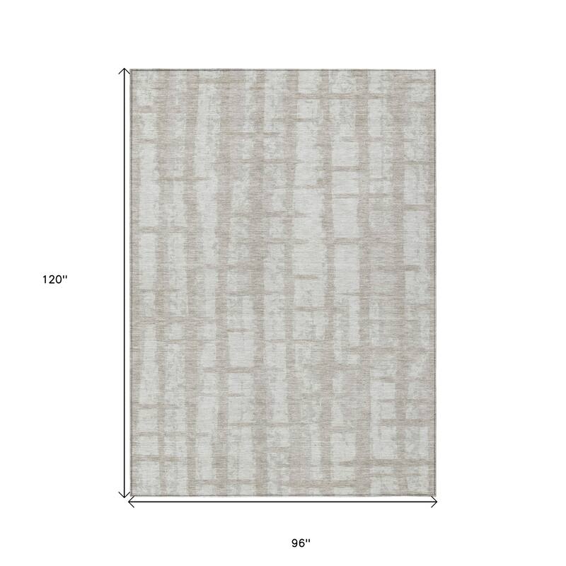 HomeRoots Striped Transitional Rectangle Outdoor Rug