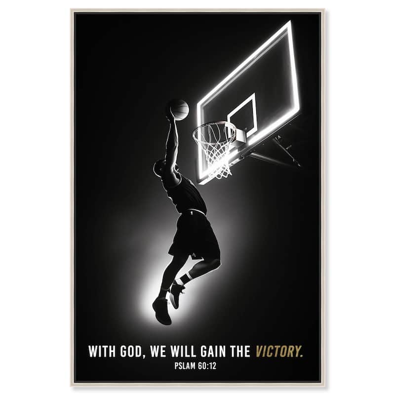 We Will Gain the Victory Canvas by Art Remedy - 24" x 36" - Silver
