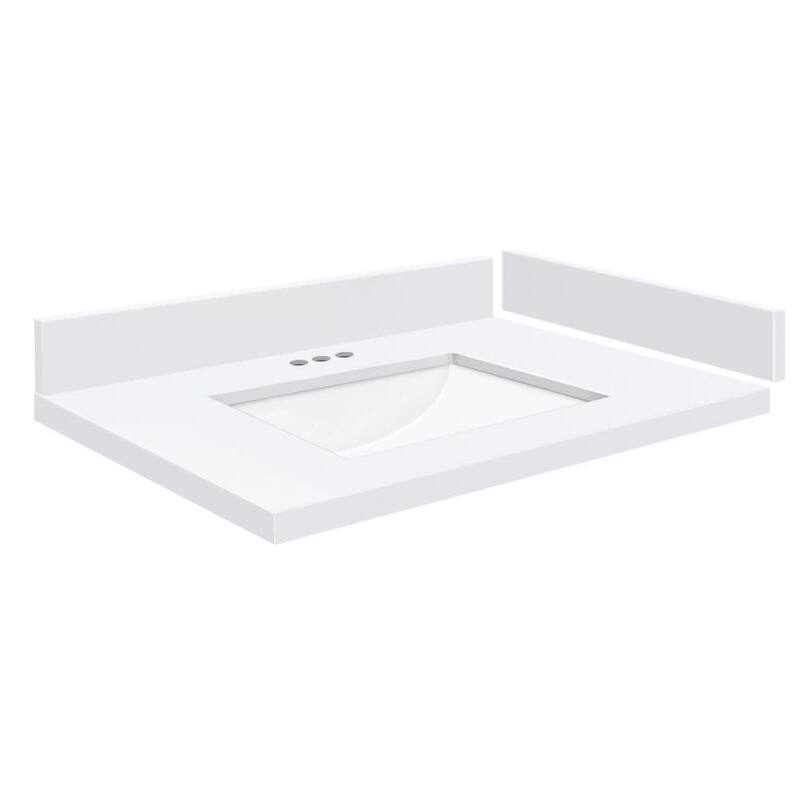 Transolid VT25.25x22-1RU-4 Silestone 26" Quartz Vanity Top with
